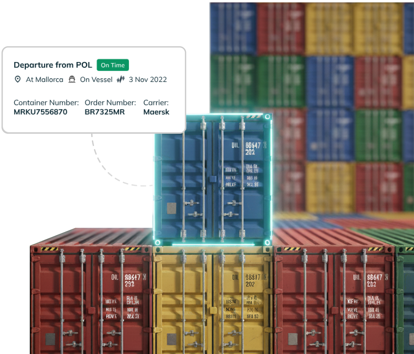 Illustration of a container ship