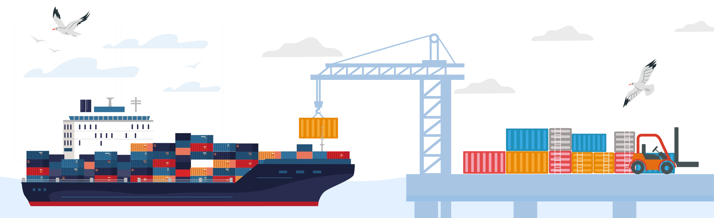 Harbor Logistics Illustration